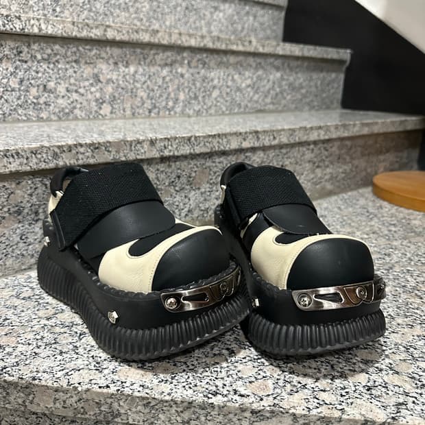 고스 펑크 메탈 통굽 슈즈 플랫폼 y2k 메리제인 JPN 하라주쿠