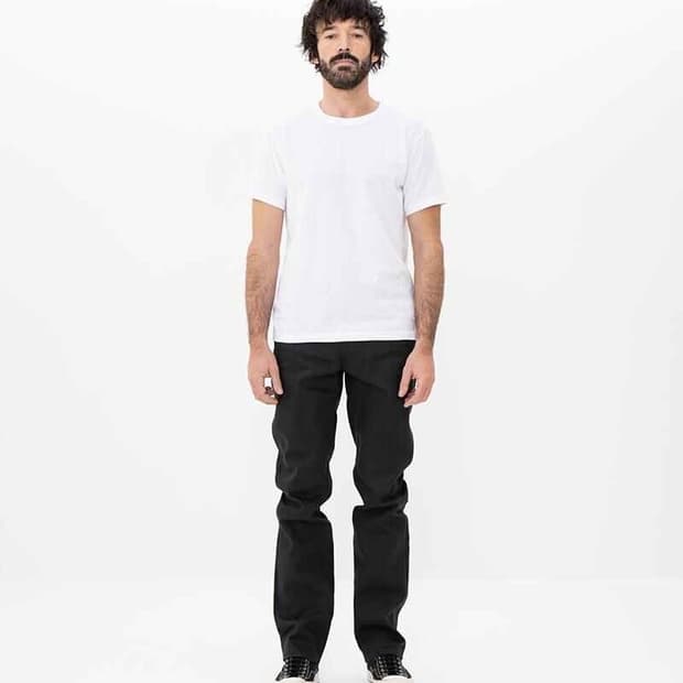 Visvim FLUXUS 비즈빔 소셜 스컬프쳐 블랙 데님 CMYK