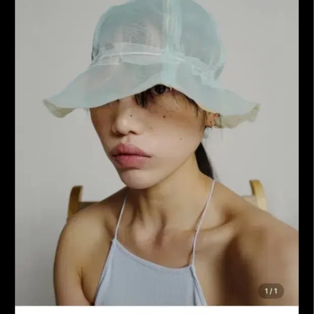 고로고라 오간자 버킷햇 민트