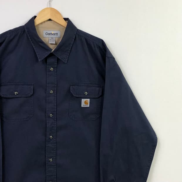 Xxl 칼하트 네이비 워크 셔츠