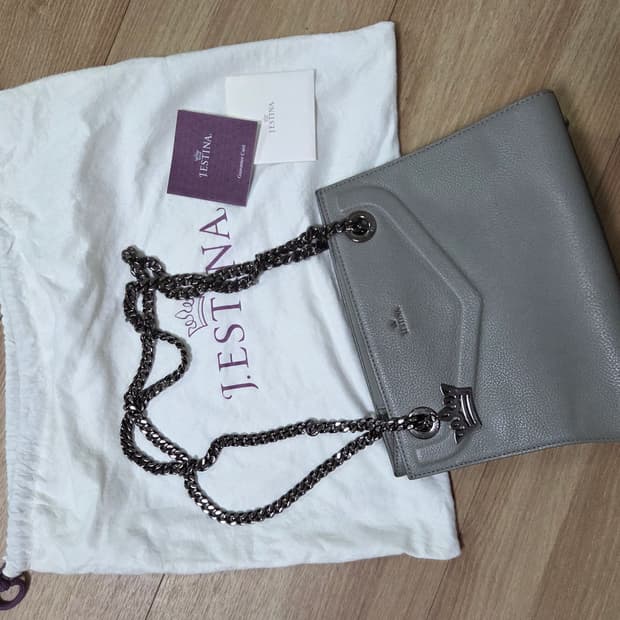 제이에스티나 SM 체인숄더백(그레이색)