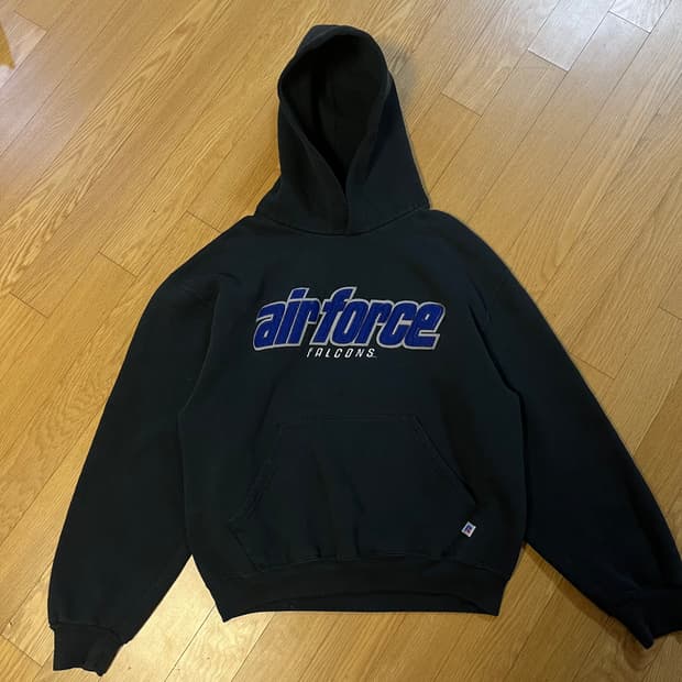 [M] 90s 빈티지 러셀 후드 블랙