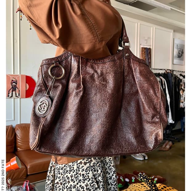 Old GUCCI Italy Shima Suki Leather Bag