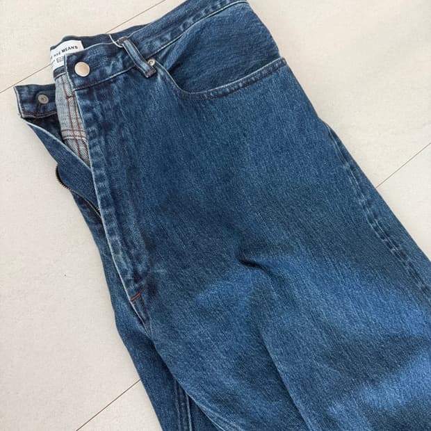 엔즈앤드민즈 5포켓 데님 워시드 인디고