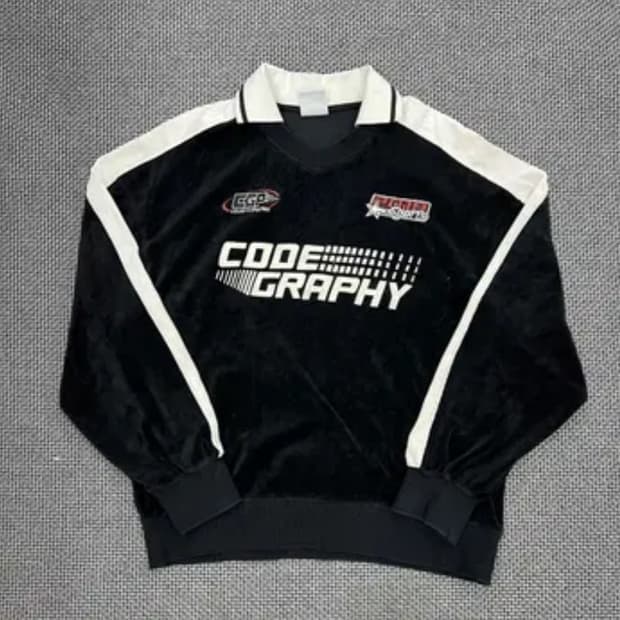 코드그라피 벨벳 벨루어 카라 맨투맨