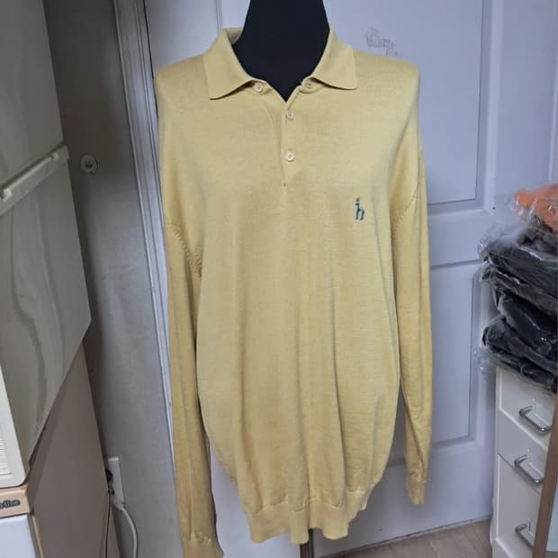 헤지스 남성 카라 모 100% 니트 100