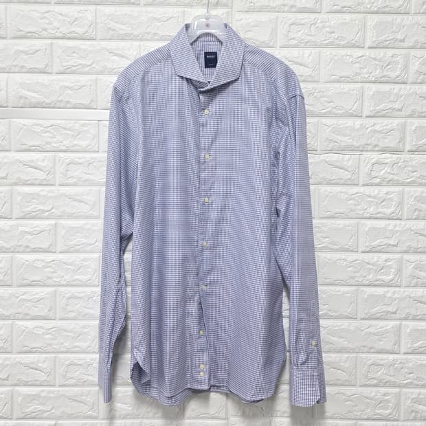 택포_ Boggi 보기 밀라노 체크 남성 셔츠 L