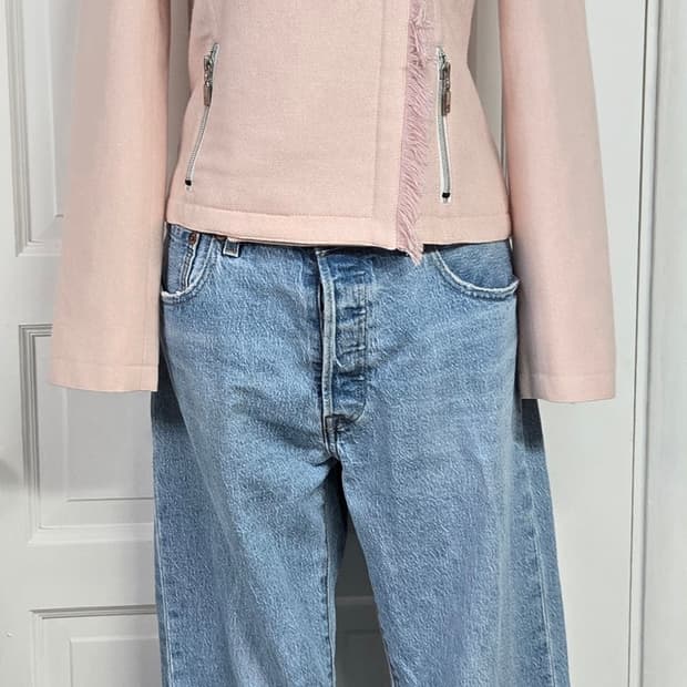 꾸레쥬 핑크 봄봄자켓