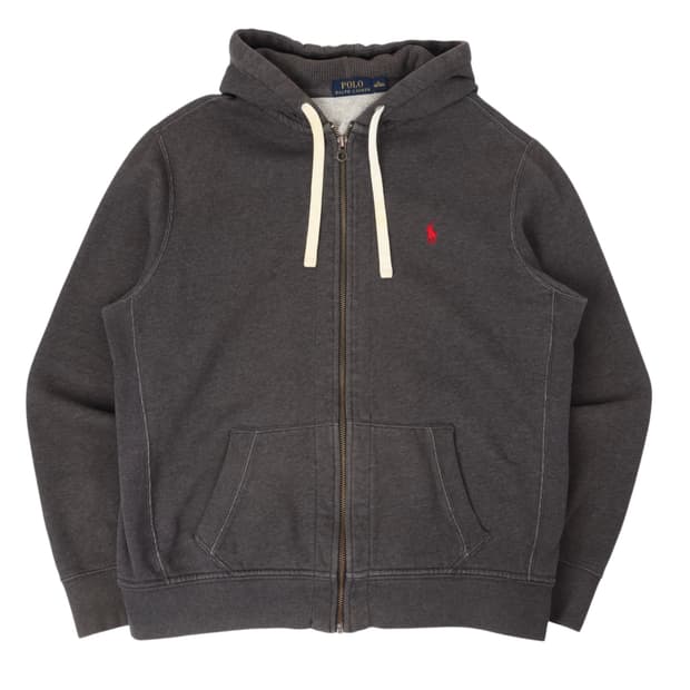 폴로 랄프로렌 챠콜그레이 써멀 후드집업