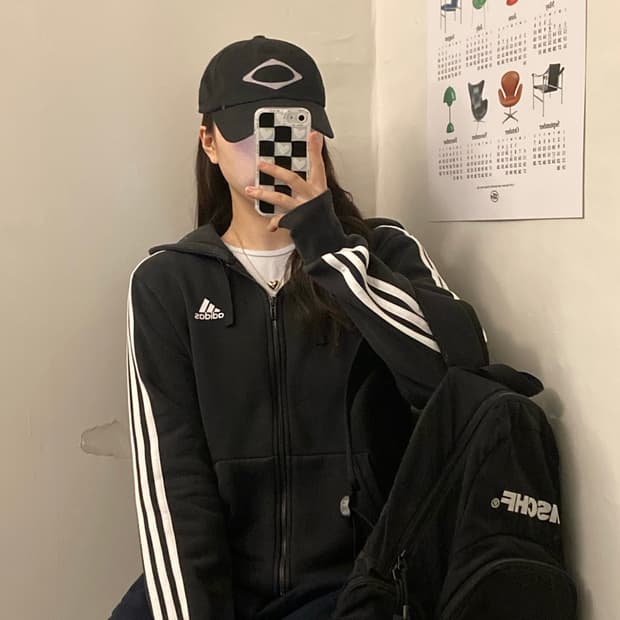 아디다스 후드집업 (검정) 상품이미지1