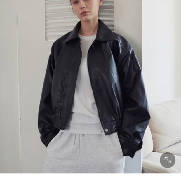 로에일 매니쉬 레더 블루종 자켓 프리사이즈