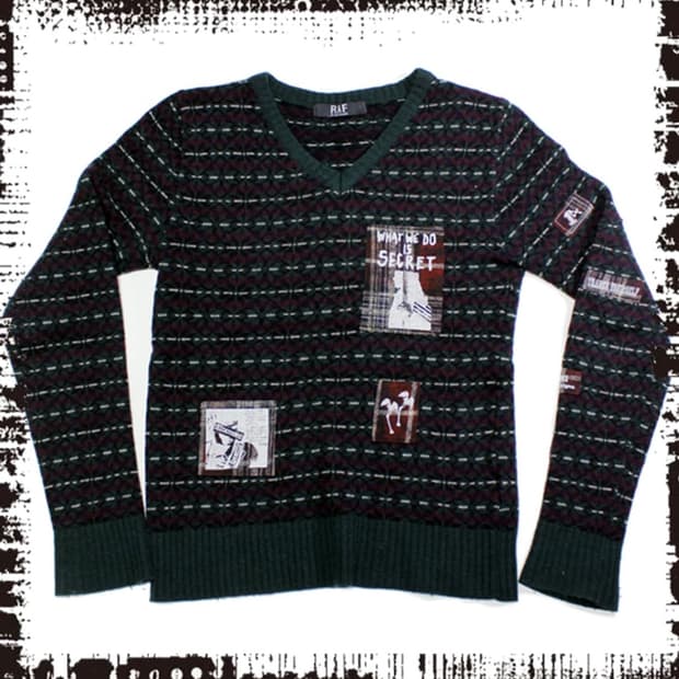 라프시몬스 패치 니트 구합니다