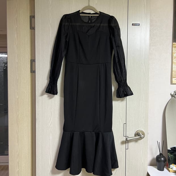 연말룩 시스루 원피스