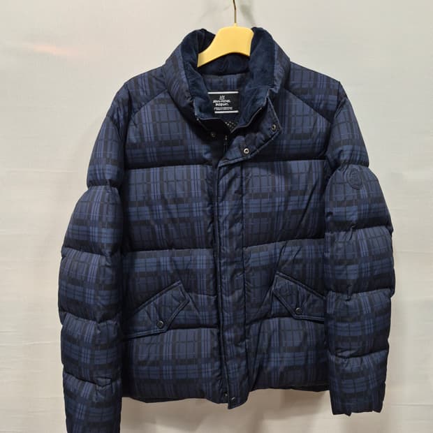 장 미쉘 바스키아 체크 패턴 패딩 점퍼 100