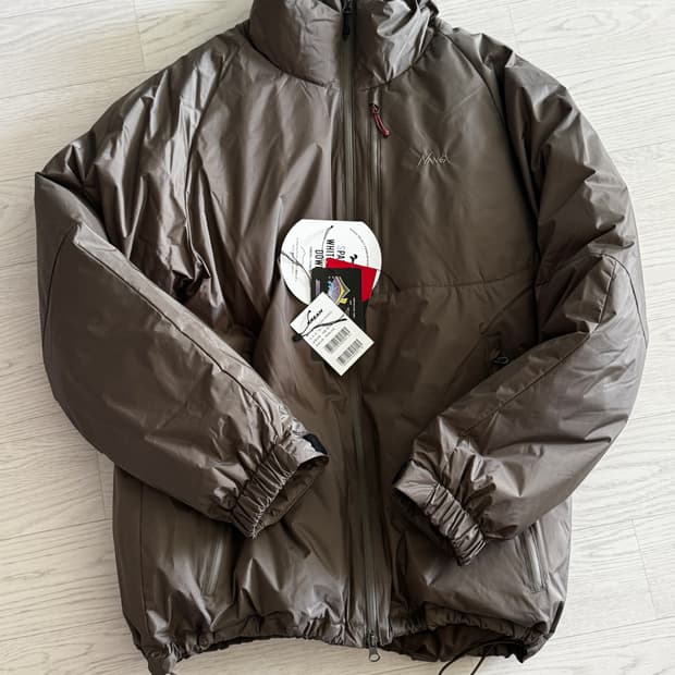 난가 오로라 텍스 스탠드카라 다운파카 XL M.grey