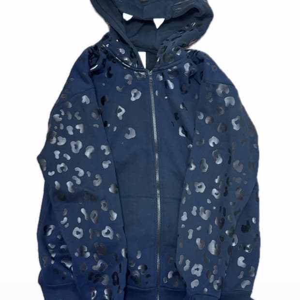 아디다스 x 제레미스캇 레오파드 후드집업 흑표범