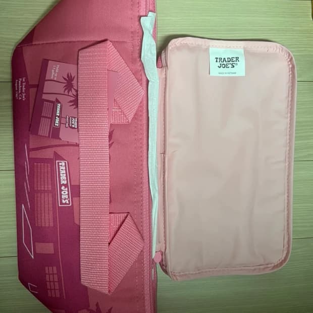 트레이더조 핑크 보냉백 새상품