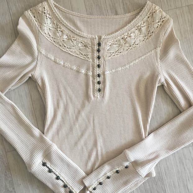 핀터깔 앤틱 y2k 빈티지 상의