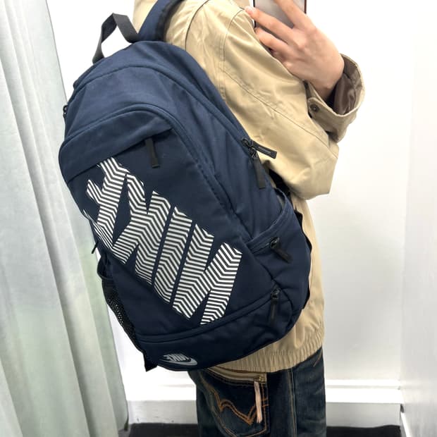 나이키 네이비 로고 백팩