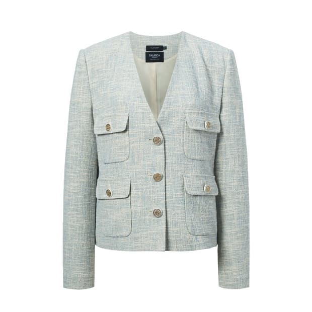 질스튜어트(JILLSTUART) 스트레치 면혼방 트위드자켓 55-66