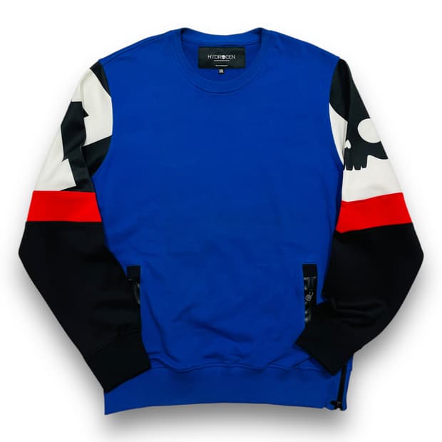 하이드로겐 스컬 트레이너 스웨트 블루 맨투맨