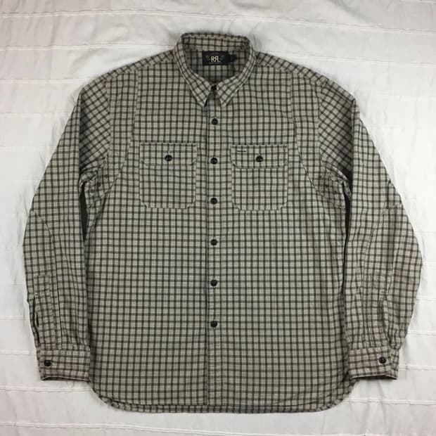 RRL 더블알엘 플레이드 트윌 워크셔츠