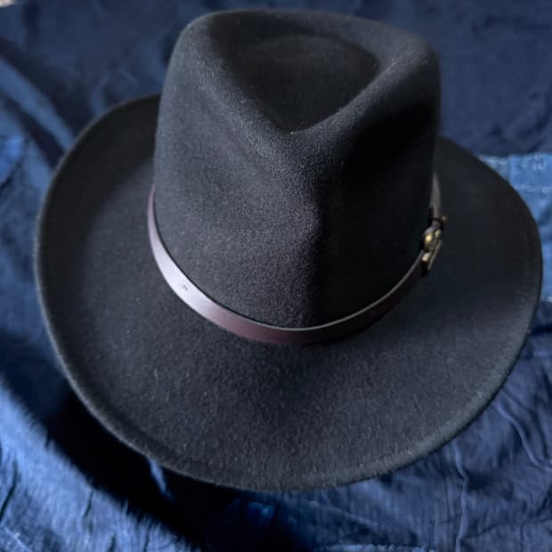 레드하우스 레더 스트랩 울 페도라 XL