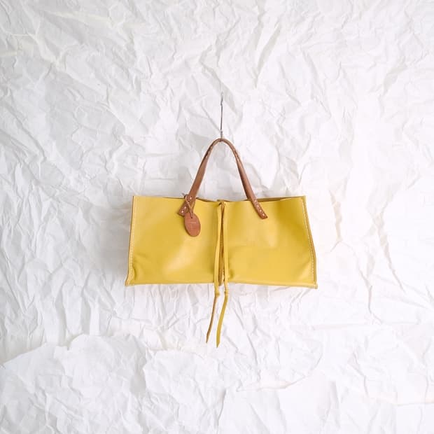 JPN handmade real leather tote bag