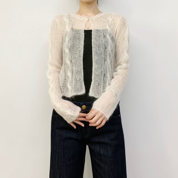 질 스튜어트 모헤어 니트 가디건