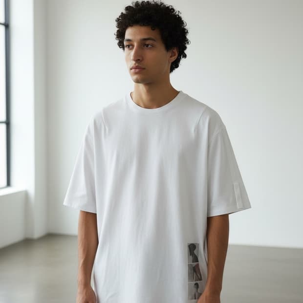 100~105/ SONGZIO HOMME 엔젤윙 프린트 라운드 반팔