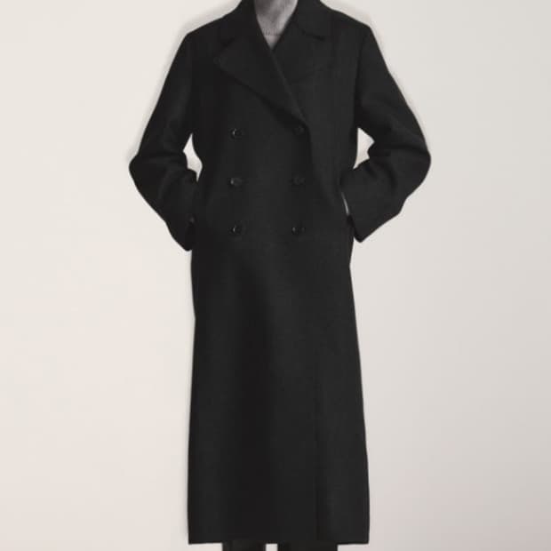 COS 코스 롱 라인 울 피코트 us2 사이즈 택달린 새상품