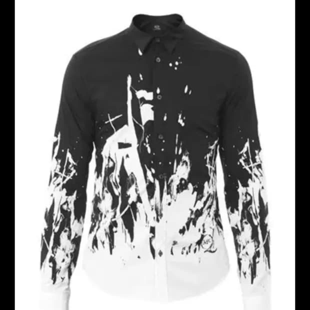 알렉산더맥퀸 페인팅셔츠