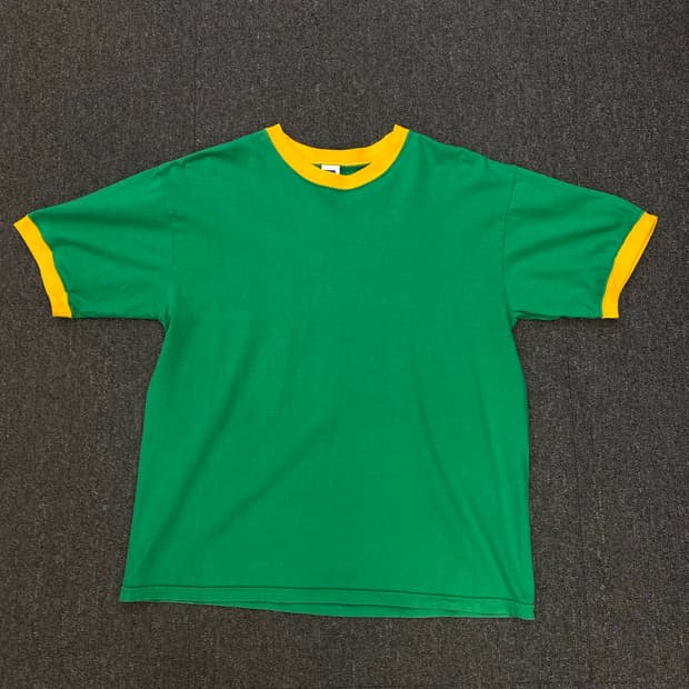 8-90s Russell 러셀 링거 반팔 티셔츠