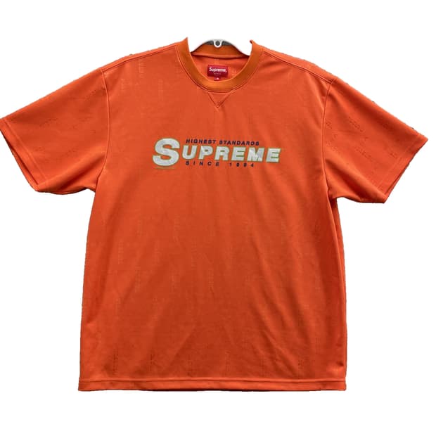 19SS 슈프림 하이스트 스탠다드 애슬레틱 S/S 탑 반팔 티셔츠 오렌지