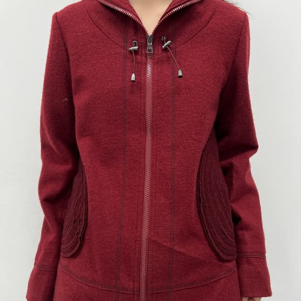 레드 빈티지 숏자켓 