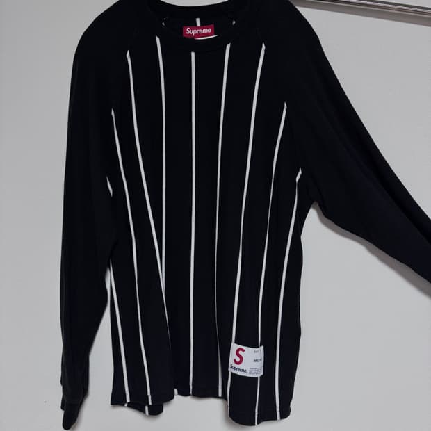 슈프림 스트라이프 긴팔 티셔츠 m
