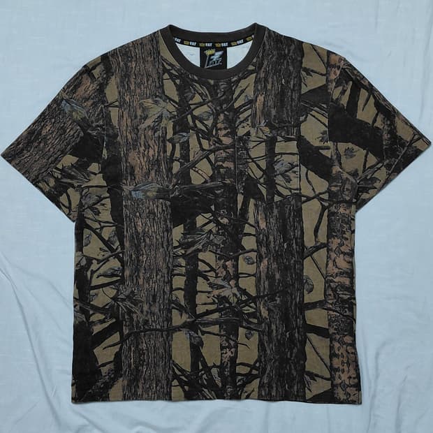[95/M] FAT 리얼트리 카모 헤비웨이트 포켓 티셔츠-REDNECK