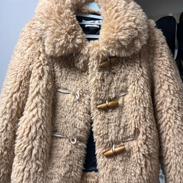 망고 mango 폭스퍼 자켓