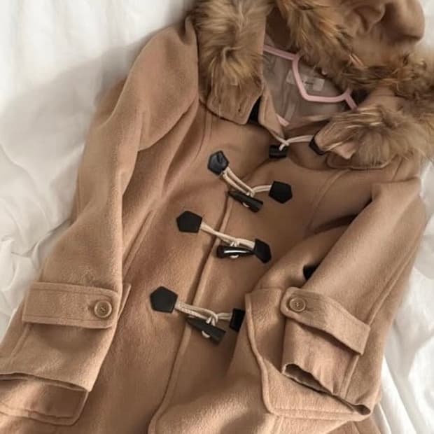 일본 미소녀 Y2K 울프죠 퍼 떡볶이 코트