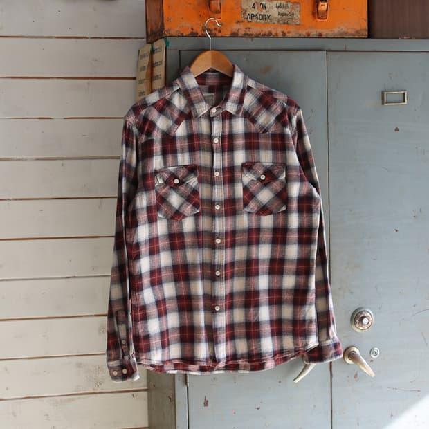 (착용컷) Maceye 웨스턴 체크 셔츠 (남성용 100)