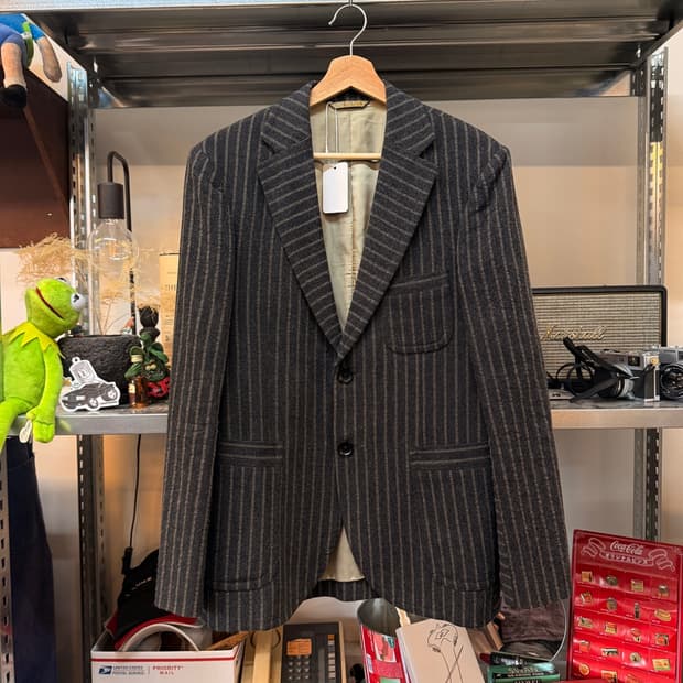 VOTOLO 챠콜 그레이 울 온방 블레이저