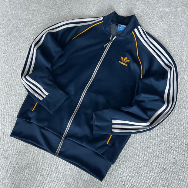 아디다스 네이비 삼선 트랙 자켓 L