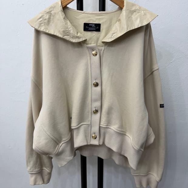 정품) SYSTEM 시스템 한섬 22ss 오버핏 아이보리 가디건 자켓 8