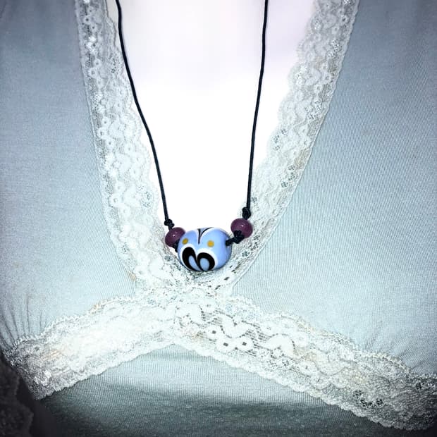 blue heart necklace