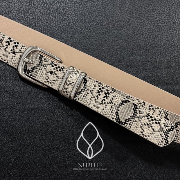 🌗 Python snake belt / 뱀피 스네이크 가죽 벨트