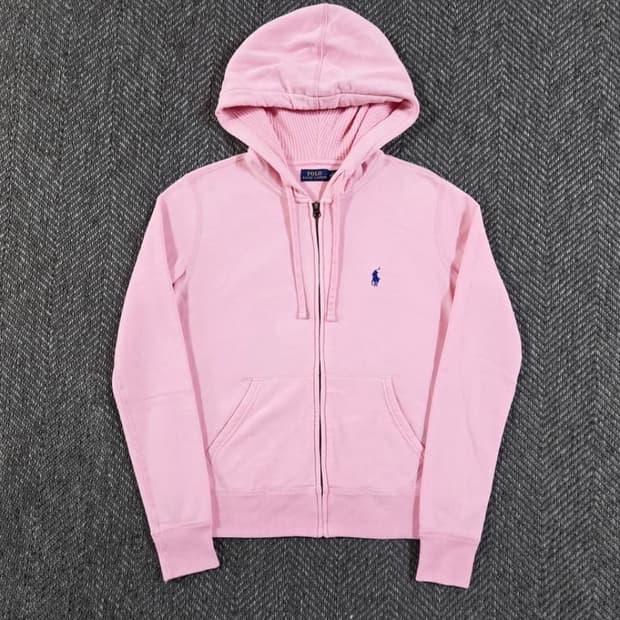폴로 베이비핑크 후드집업 