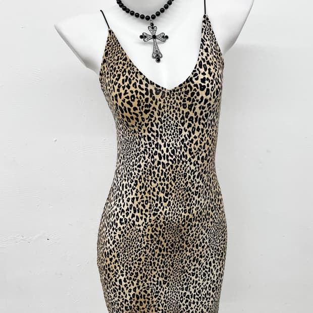 갸루 레오파드 원피스