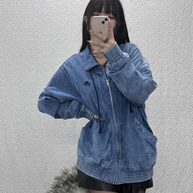 나이키 빈티지 리이슈 데미지 워싱 집업 자켓 XL C09355