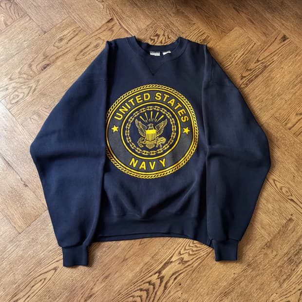 [L]오리지널 U.S NAVY Made in USA 네이비 스웻셔츠