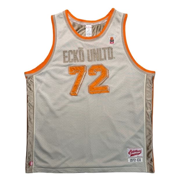 에코 언리미티드 72 농구 메쉬 민소매 티셔츠 크림 XL